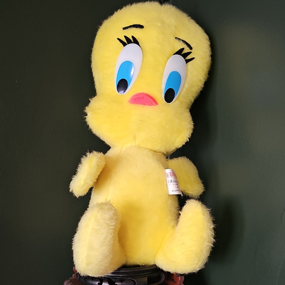 Vintage 1971 Tweety Plush Toy, Warner Brothers, By Mighty Star, 15 Inch